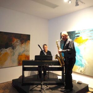 Nick Sorensen and John Law jazz duo at BPS. June 2021