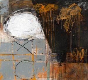 Holiday Destination 3 oil, charcoal and conte on canvas. 152 x 168 x 4 cm. 2018