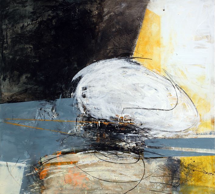 Road Trip 1 oil, charcoal and conte on canvas 152 x 168 cm